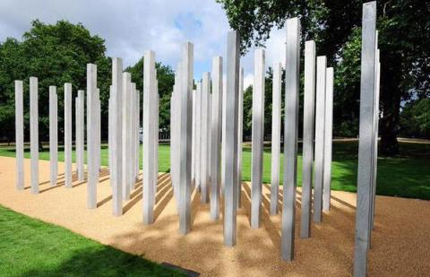 The memorial in Hyde Park to those murdered on London transport services on 7th July 2005.