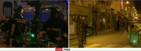 Paris under attack. Image: Live Sky News Feed.