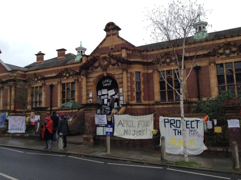 Protestors occupying library in Brixton